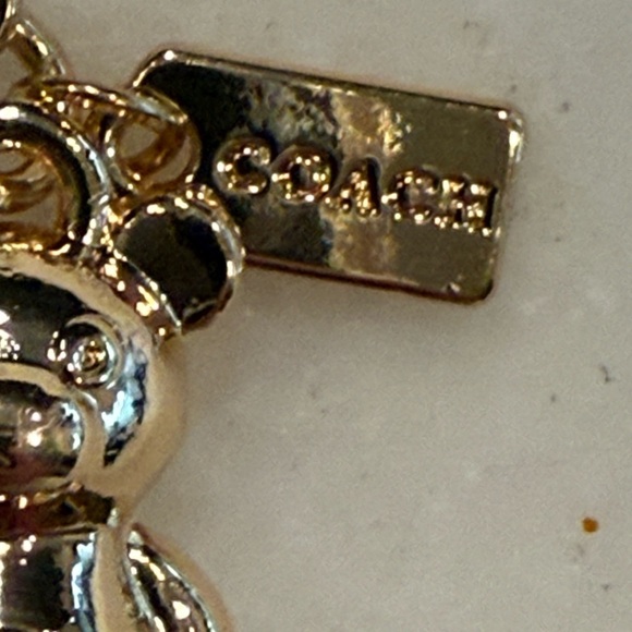 COACH Bear Gold Mini Handbag Charm or Zipper Pull NWOT - Picture 3 of 6